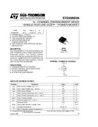 Datasheet STD20NE06 manufacturer STMicroelectronics