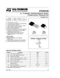 Datasheet STD2NA50T4 manufacturer STMicroelectronics