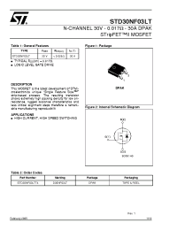 Datasheet STD30NF03LTT4 manufacturer STMicroelectronics