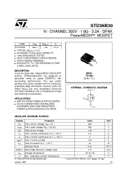 Datasheet STD3NB30 manufacturer STMicroelectronics