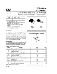 Datasheet STD3NM50 manufacturer STMicroelectronics