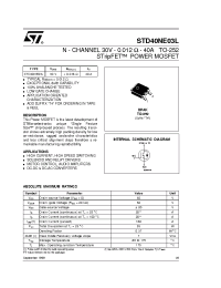 Datasheet STD40NE03LT4 manufacturer STMicroelectronics
