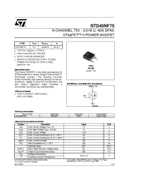 Datasheet STD45NF75T4 manufacturer STMicroelectronics