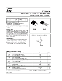 Datasheet STD4N20 manufacturer STMicroelectronics