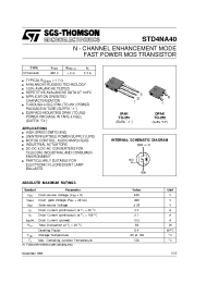 Datasheet STD4NA40 manufacturer STMicroelectronics