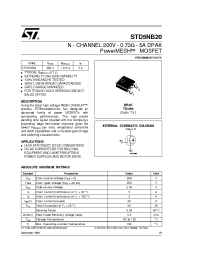 Datasheet STD5NB20 manufacturer STMicroelectronics