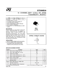 Datasheet STD5NB30 manufacturer STMicroelectronics