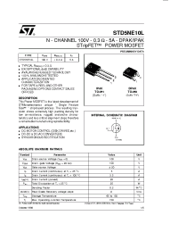 Datasheet STD5NE10L manufacturer STMicroelectronics