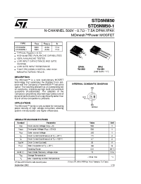 Datasheet STD5NM50-1 manufacturer STMicroelectronics