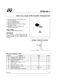 Datasheet STD616A-1 manufacturer STMicroelectronics
