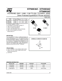 Datasheet STD6NK50ZT4 manufacturer STMicroelectronics