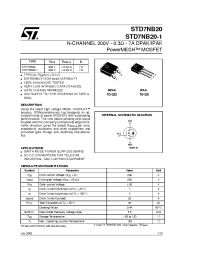Datasheet STD7NB20 manufacturer STMicroelectronics