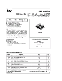 Datasheet STE180NE10 manufacturer STMicroelectronics