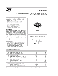Datasheet STE38NB50 manufacturer STMicroelectronics