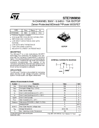 Datasheet STE70NM50 manufacturer STMicroelectronics
