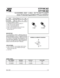 Datasheet STF7NK30Z manufacturer STMicroelectronics