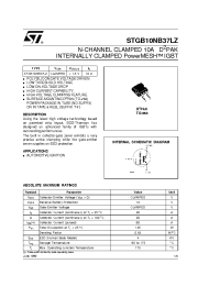 Datasheet STGB10NB37LZ manufacturer STMicroelectronics