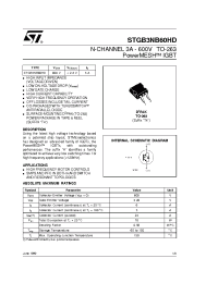 Datasheet STGB3NB60HD manufacturer STMicroelectronics