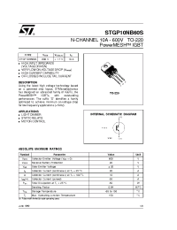 Datasheet STGP10NB60S manufacturer STMicroelectronics