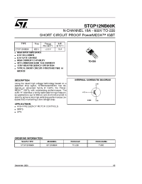 Datasheet STGP12NB60K manufacturer STMicroelectronics