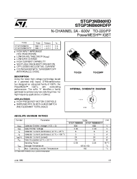 Datasheet STGP3NB60HD manufacturer STMicroelectronics