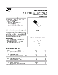 Datasheet STGW50NB60H manufacturer STMicroelectronics