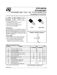 Datasheet STH10NC60FI manufacturer STMicroelectronics