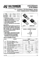 Datasheet STH12N60 manufacturer STMicroelectronics