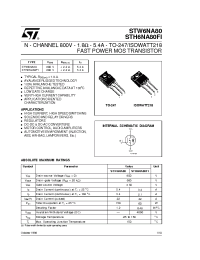 Datasheet STH6NA80FI manufacturer STMicroelectronics