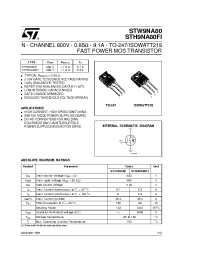 Datasheet STH9NA80 manufacturer STMicroelectronics