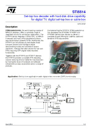 Datasheet STi5514-DVB manufacturer STMicroelectronics