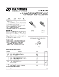 Datasheet STK2NA60 manufacturer STMicroelectronics