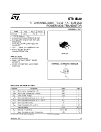 Datasheet STN1N20 manufacturer STMicroelectronics