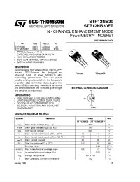 Datasheet STP12NB30FP manufacturer STMicroelectronics