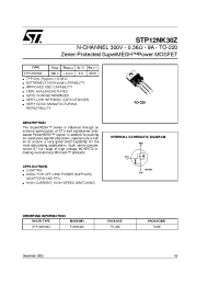 Datasheet STP12NK30Z manufacturer STMicroelectronics