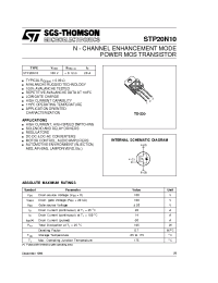 Datasheet STP20N10 manufacturer STMicroelectronics