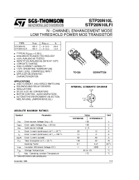 Datasheet STP20N10L manufacturer STMicroelectronics