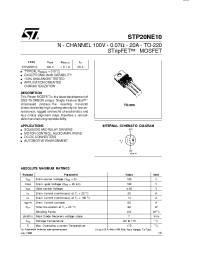 Datasheet STP20NE10 manufacturer STMicroelectronics