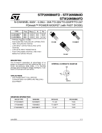 Datasheet STP20NM60FD manufacturer STMicroelectronics