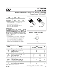 Datasheet STP3NC60 manufacturer STMicroelectronics