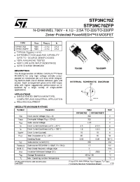 Datasheet STP3NC70Z manufacturer STMicroelectronics