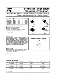 Datasheet STP3NK90ZFP manufacturer STMicroelectronics
