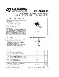 Datasheet STP40NE03L-20 manufacturer STMicroelectronics