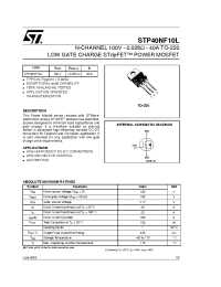 Datasheet STP40NF10L manufacturer STMicroelectronics