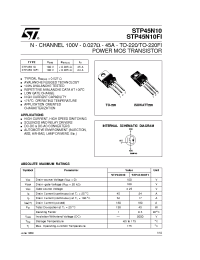 Datasheet STP45N10 manufacturer STMicroelectronics
