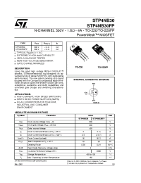 Datasheet STP4NB30 manufacturer STMicroelectronics