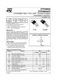 Datasheet STP4NB50 manufacturer STMicroelectronics