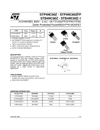 Datasheet STP4NC80ZFP manufacturer STMicroelectronics