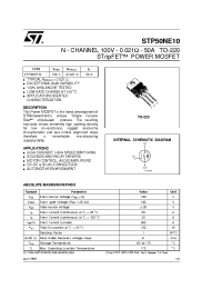 Datasheet STP50NE10 manufacturer STMicroelectronics