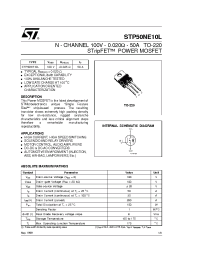Datasheet STP50NE10L manufacturer STMicroelectronics